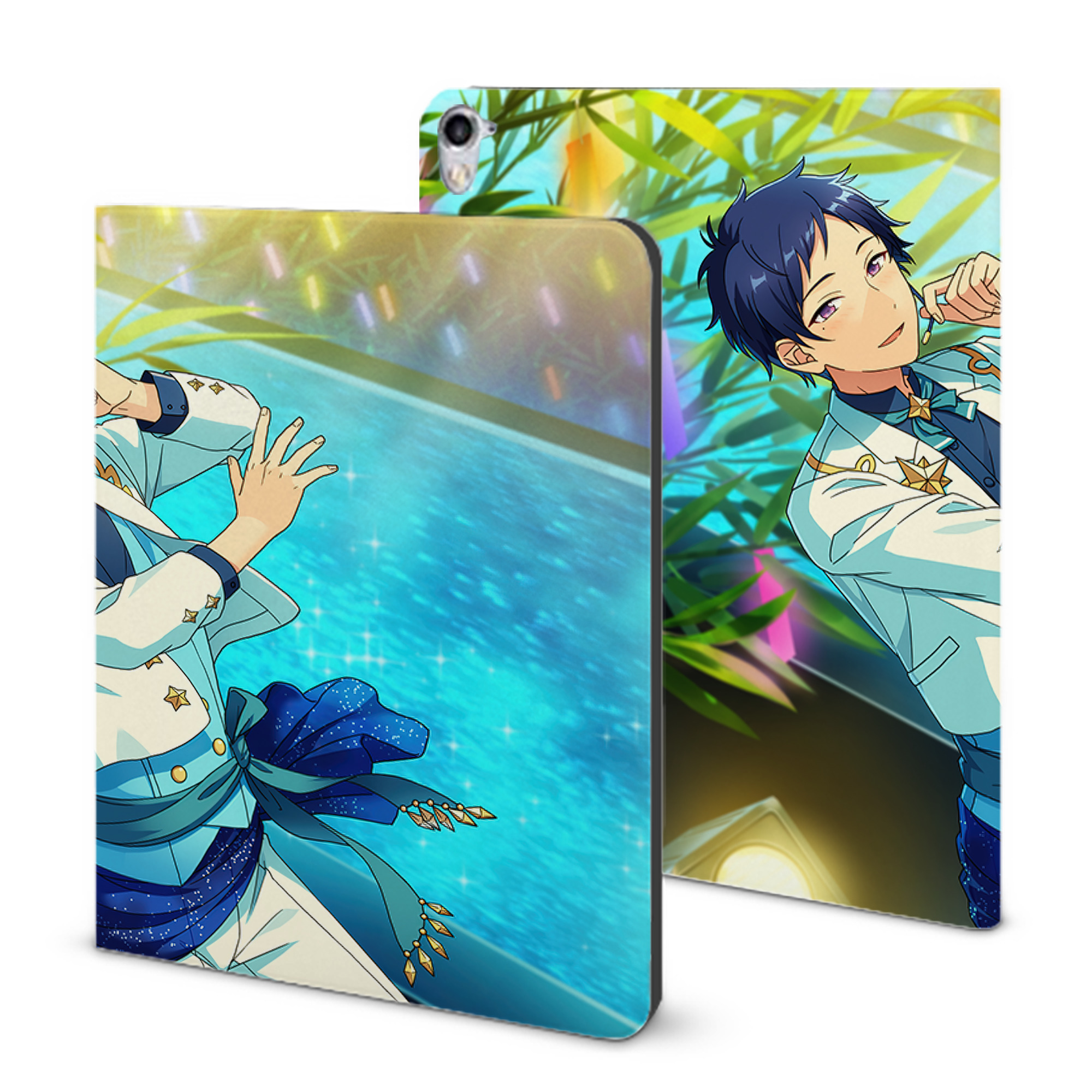 （画像用） あんさんぶるスターズ! Ensemble Stars IPad ケース ブック型 PUレザー TPU 耐衝撃 軽量 薄型 ペン収納なし 全面保護 IPad 各モデル対応
